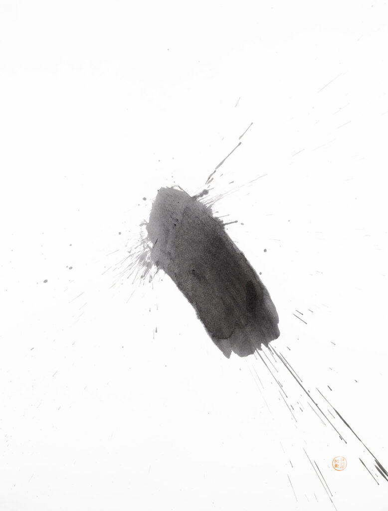 Compassion's tear, sumi-e art by Sebastiaan van der Greef