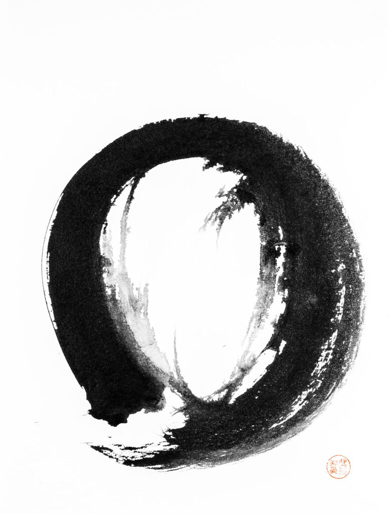 Ensō circle, sumi-e art by Sebastiaan van der Greef